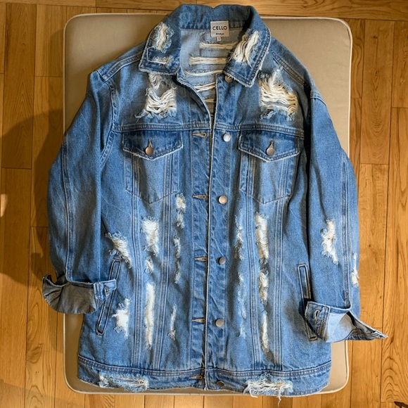 Oversized denim jacket - Picture 3 of 4